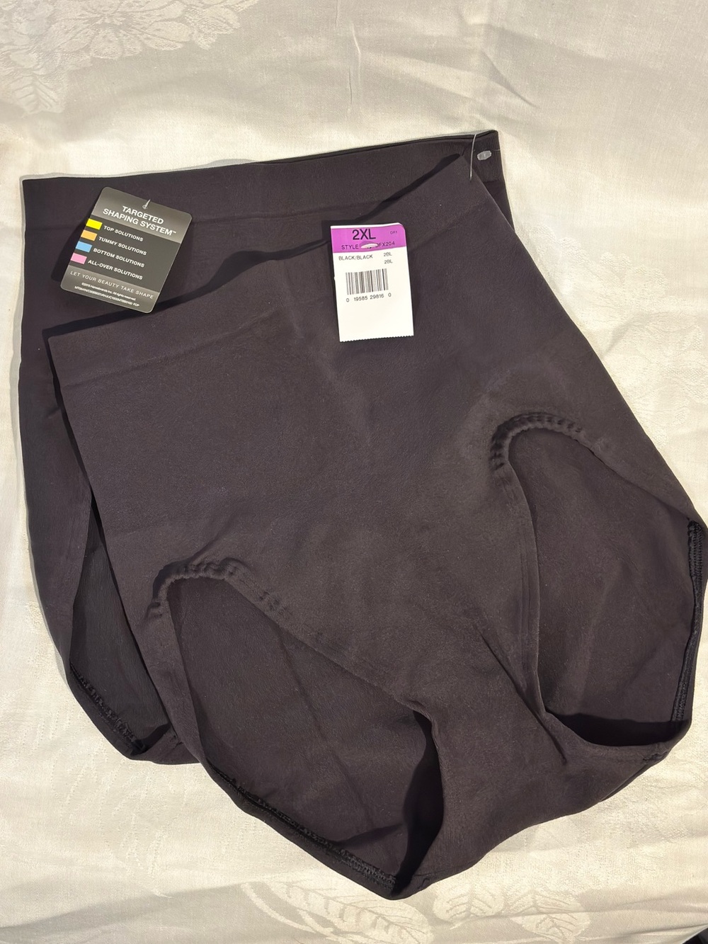 MAIDENFORM TUMMY SOLUTIONS black brief panty shaper size 2XL NWT 2-pack